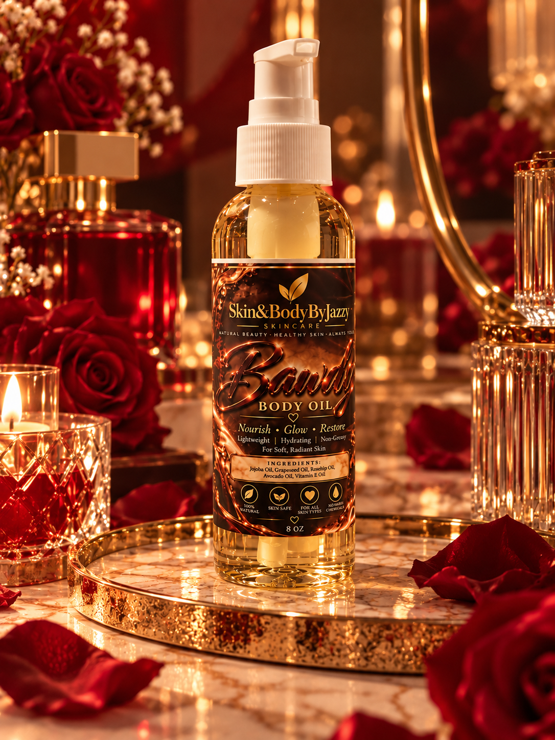 Bawdy Body Oil ( Baccarat Rouge Inspo)